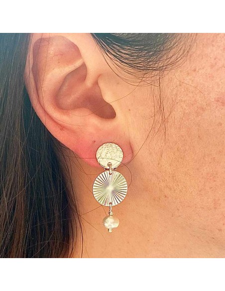 Boucles d'oreilles clips argent 925 Océane