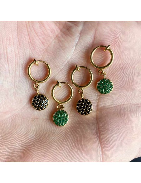 Boucles d'oreilles à clips Onyx