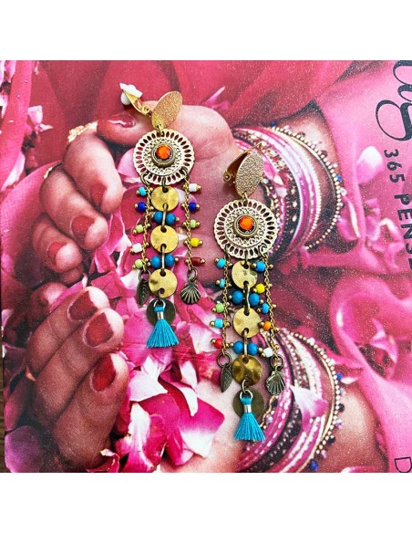 Boucles d'oreilles à clips Krishna