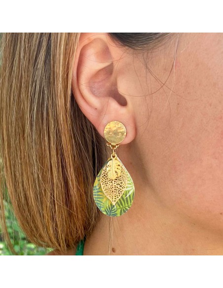Boucles d'oreilles clips Jungle