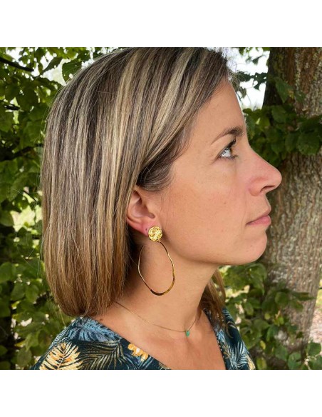 Boucles d'oreilles clips créoles fines