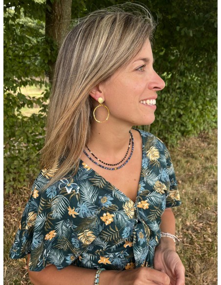 Boucles d'oreilles à clips créole Wild