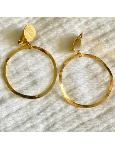 Boucles d'oreilles à clips créole Wild