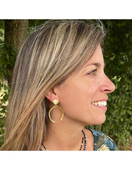 Boucles d'oreilles à clips créole Wild