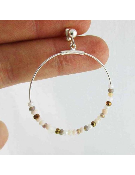 Boucles d'oreilles créoles en argent 925