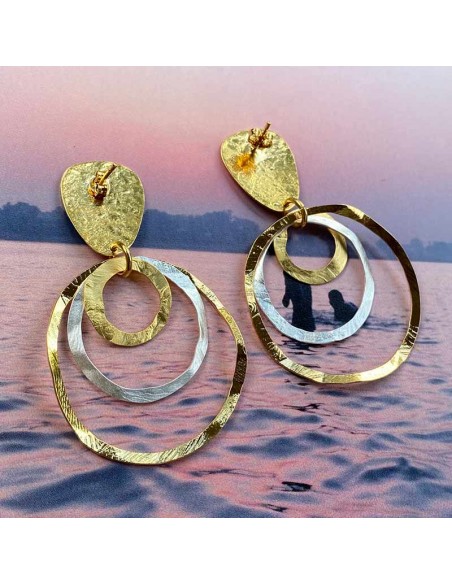 Boucle d'oreille Do it plaqué or