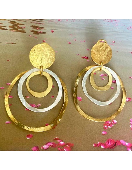 Boucle d'oreille Do it plaqué or