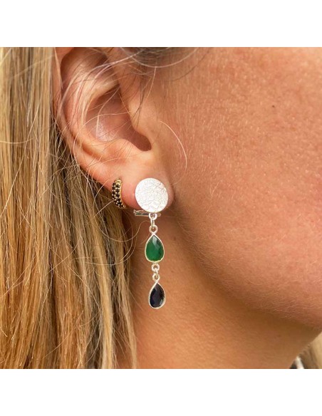 Boucles d'oreilles clips Napoli  argent 925