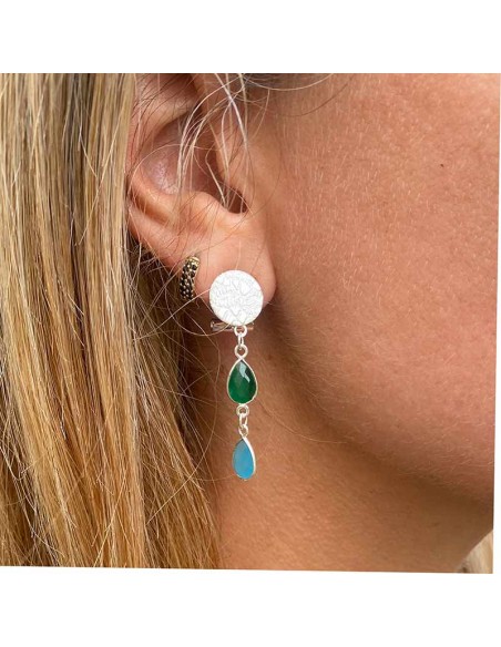 Boucles d'oreilles clips Napoli  argent 925