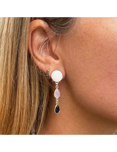 Boucles d'oreilles clips Napoli  argent 925