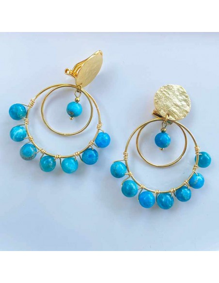 Boucles d'oreilles clips Créoles San Marco