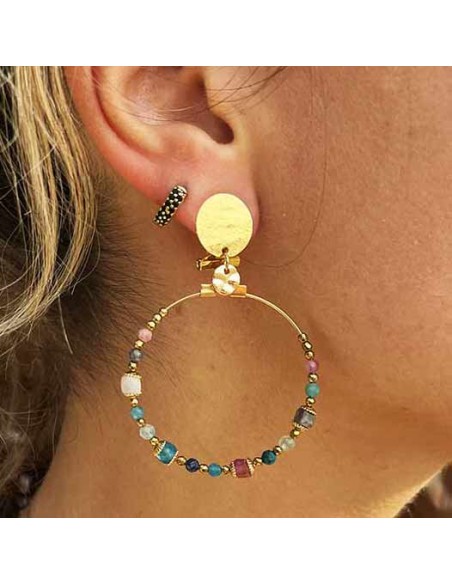 Boucles d'oreilles clips créoles Gatsby