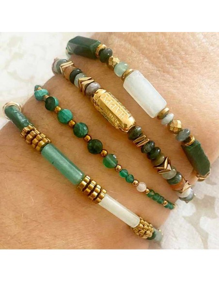 Bracelet Malachite, Améthyste