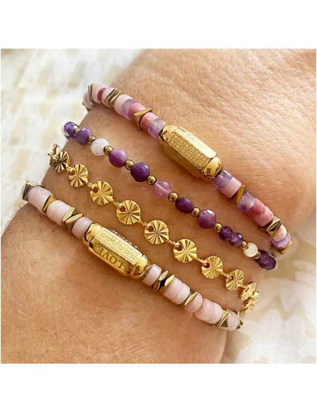 Bracelet Malachite, Améthyste