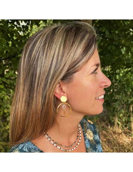 Boucles d'oreilles à clips Créoles Flora