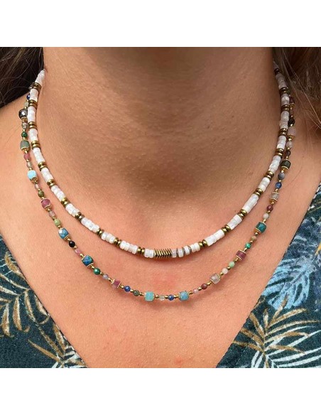 Collier Nacre Heishi