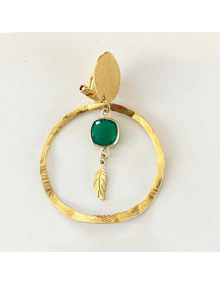 Boucles d'oreilles à clips Créoles Flora