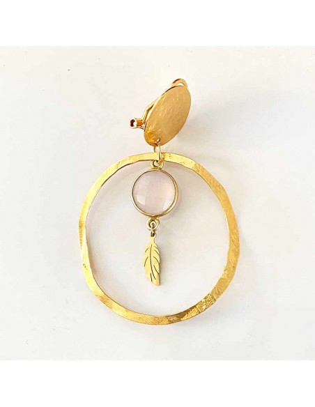 Boucles d'oreilles à clips Créoles Flora