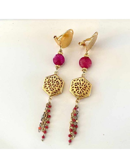 Boucles d'oreilles à clips  Kilim