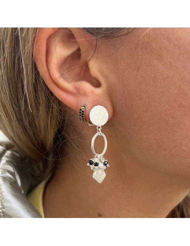 Boucle d'oreille clip Sonate  argent 925