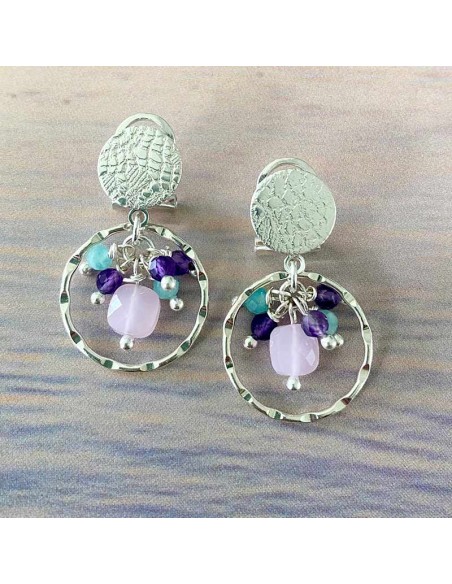 Boucles d'oreilles clips Argent Eden