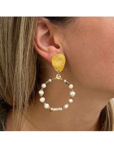 Boucle d'oreille à clip Perle d'eau...