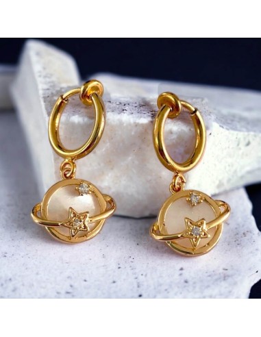 Boucles d'oreilles à clips Plaqué Or Nacre 2