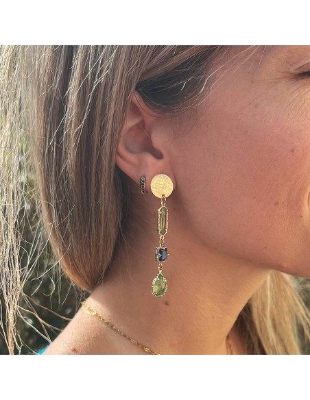 Boucles d'oreilles clips pendantes Mazarine