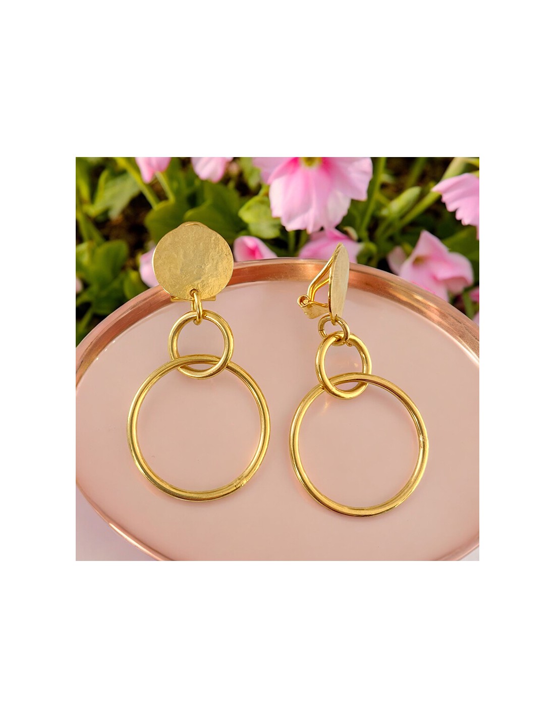 Boucles oreilles clips rétro - France