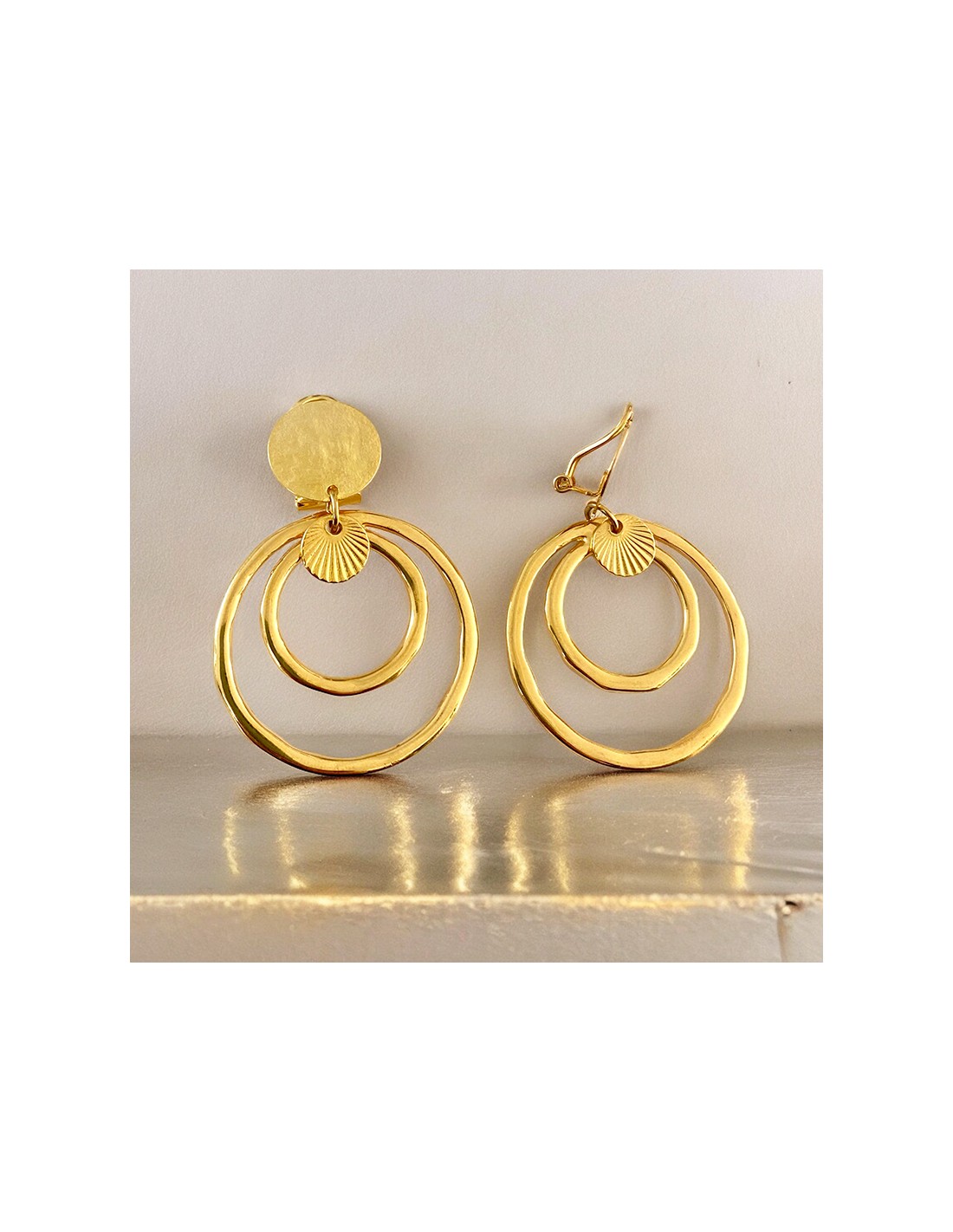 Boucles d'oreilles à clips oreille non percée vintage