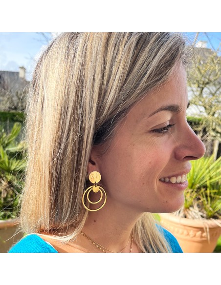 Boucles d'oreilles à clips plaqué or Agrippine