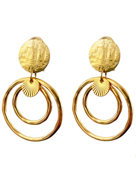 Boucles d'oreilles à clips plaqué or Agrippine