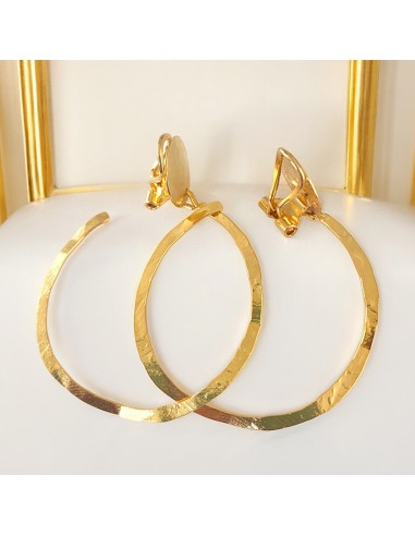 Boucles D'oreilles Vintage Clips - Plaqué Or - Marque AMERIK - Occasion (bon état)