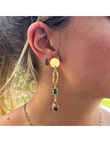 Boucles d'oreilles clips pendantes Mazarine