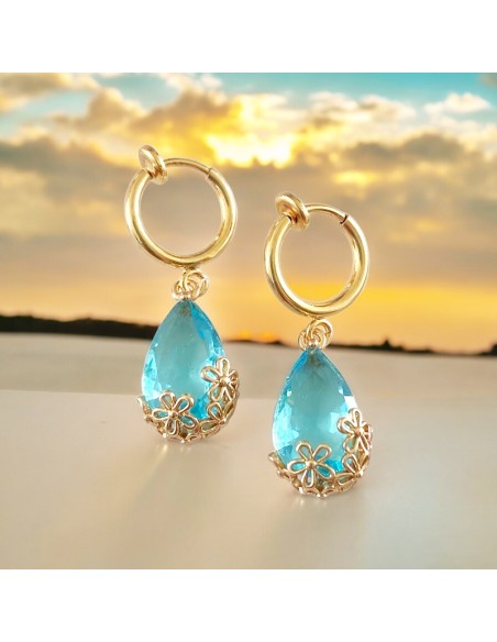Boucles d'oreilles clips goutte Sweety