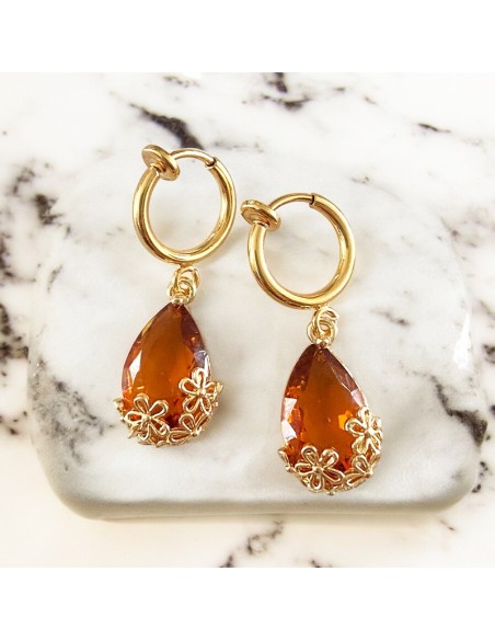 Boucles d'oreilles clips goutte Sweety