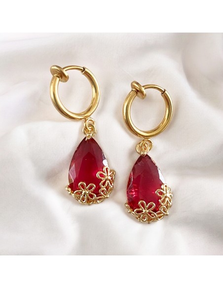 Boucles d'oreilles clips goutte Sweety