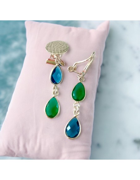 Boucles d'oreilles clips Napoli  argent 925