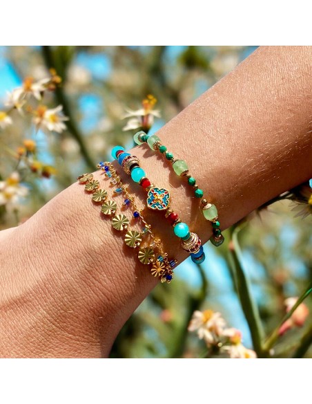 Bracelet Apatite, Grenat