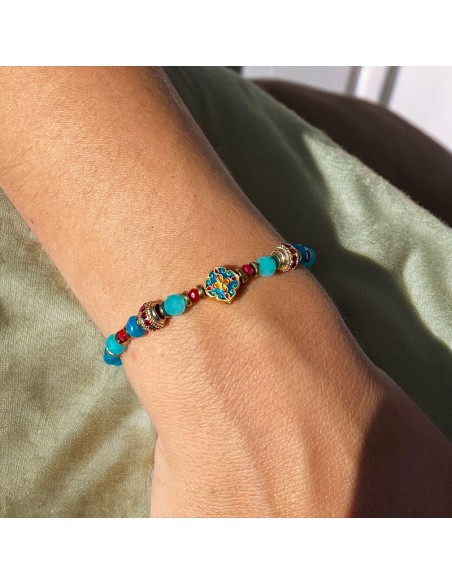 Bracelet Apatite, Grenat