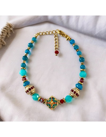 Bracelet Apatite, Grenat