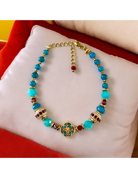 Bracelet Apatite, Grenat