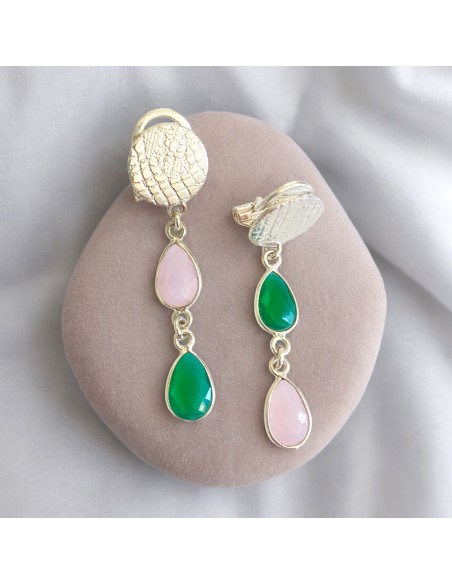 Boucles d'oreilles clips Napoli  argent 925