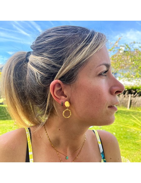 Boucles d'oreilles clips plaqué or  Loulou