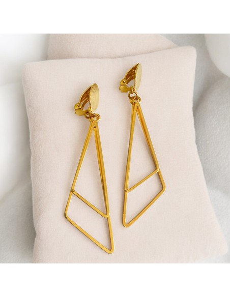 Boucle d'oreilles clips Triangle