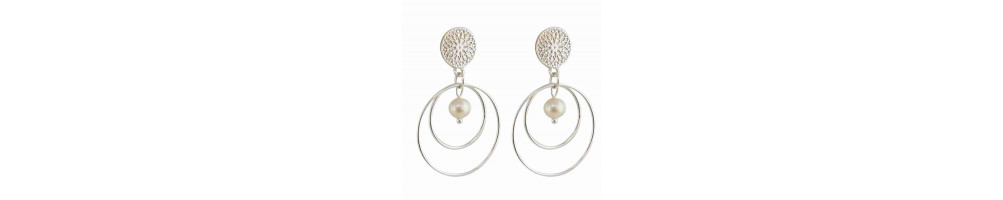 Boucles oreilles blanches - Clipchic